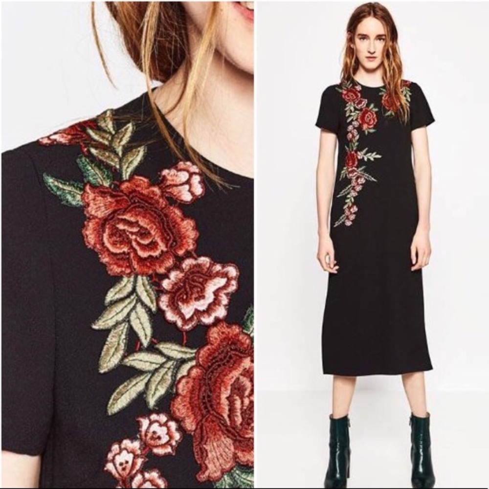 Zara Embroidered MIDI Dreas
